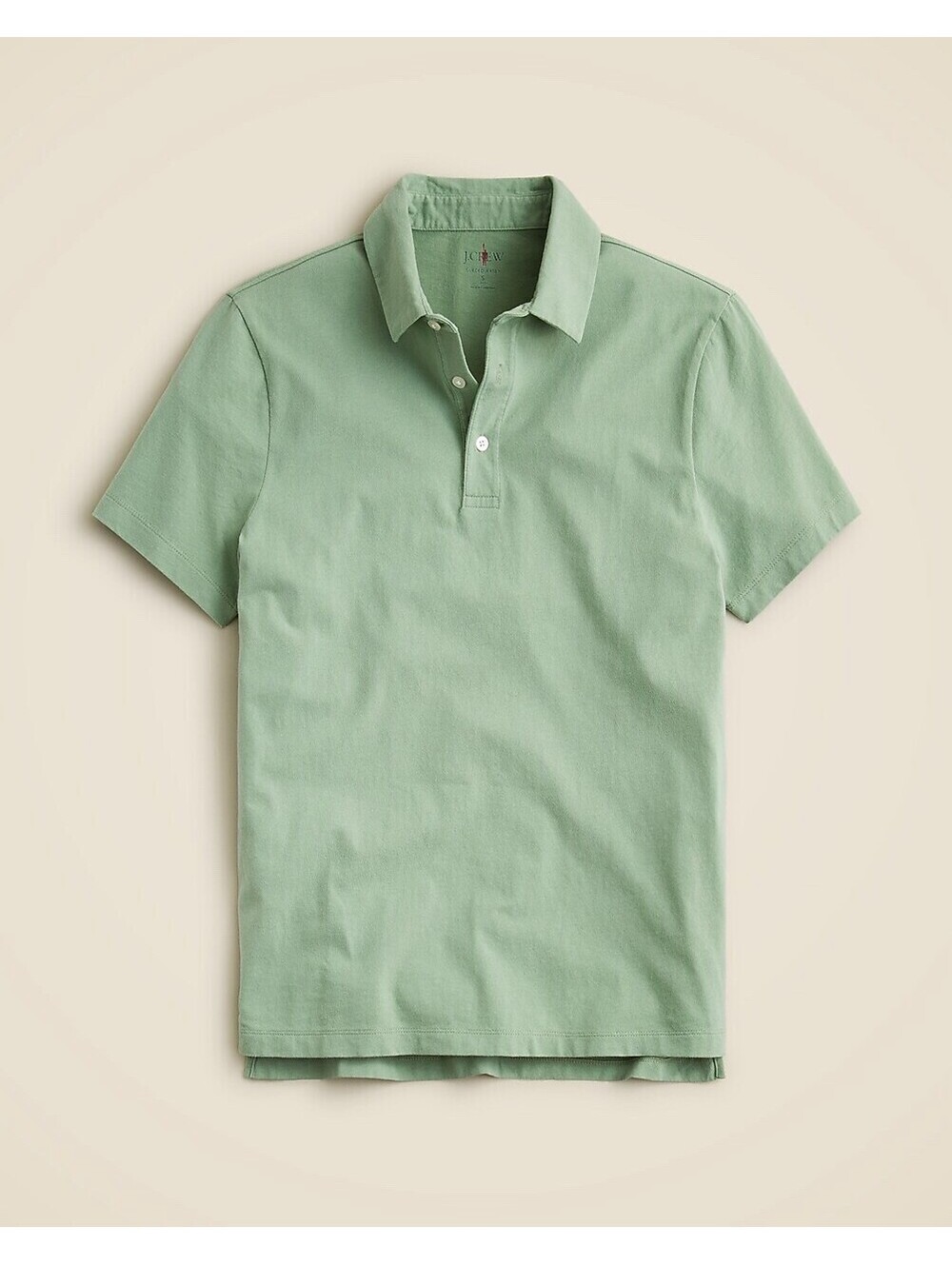 J.CREW Men’s Sueded Soft Cotton Polo Shirt In Sage-XL